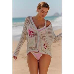 NWT Celandine for Anthropologie Whipstitch Cardigan Sweater  Size L.  Ret. $138